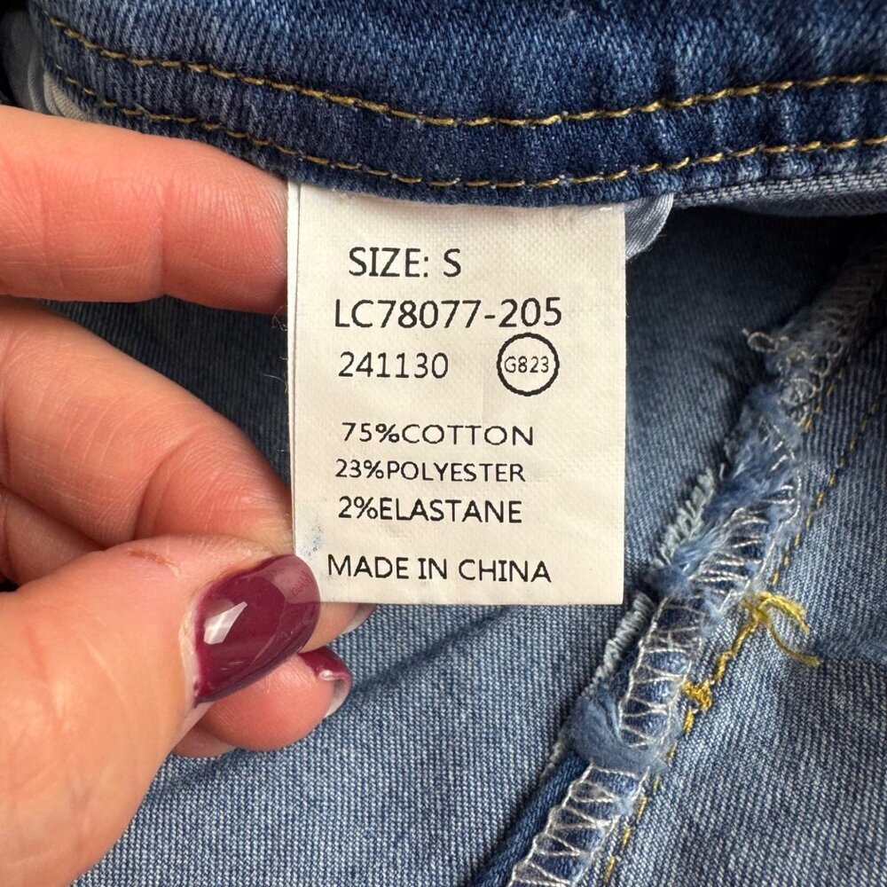Luvamia NEW Denim Overalls Blue Medium Wash Women Size Small Casual - Picture 7 of 11